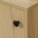 HOMCOM TV Stand Cabinet With Sliding Door For Living Room Natural