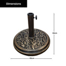 Samuel Alexander 9kg Heavy Duty Bronze Cast Iron Effect Garden Parasol Base