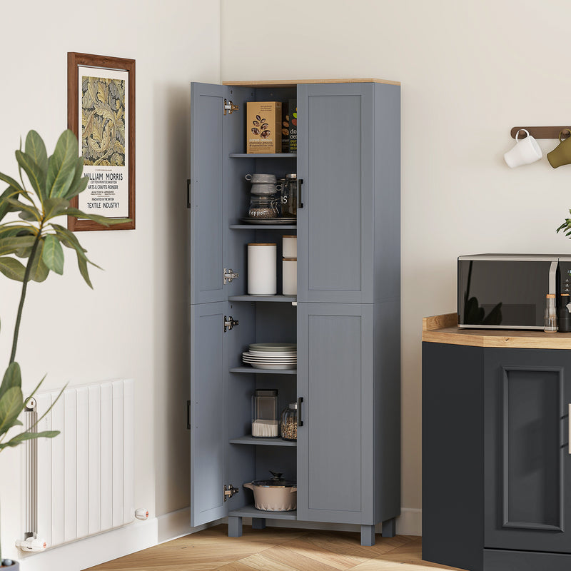 HOMCOM Modern Kitchen Cupboard Storage Cabinet with 4 Shelves