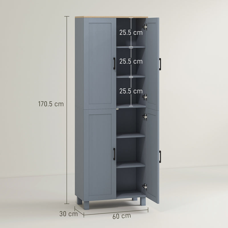 HOMCOM Modern Kitchen Cupboard Storage Cabinet with 4 Shelves