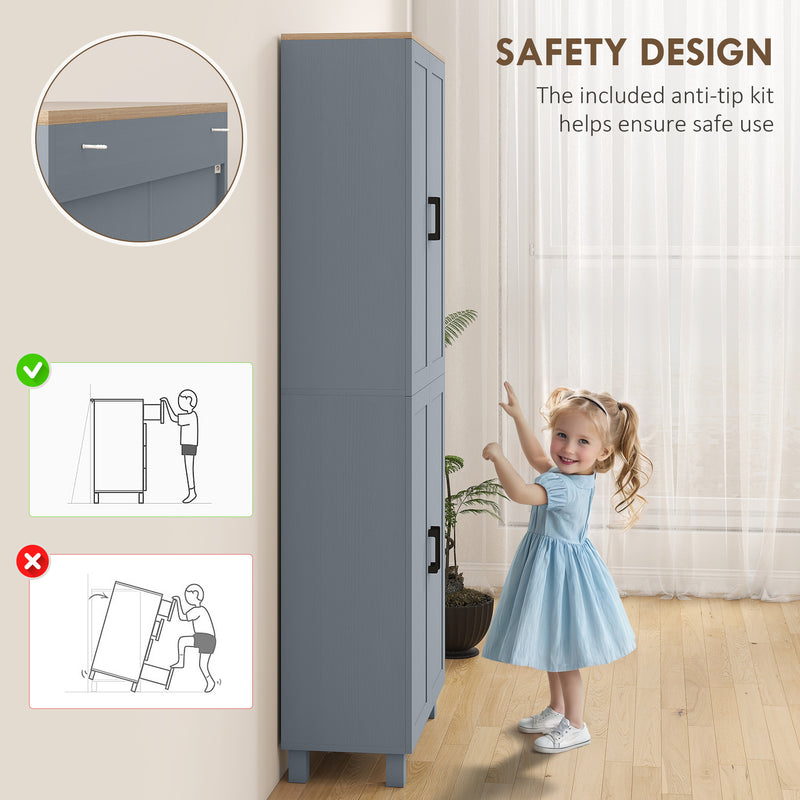 HOMCOM Modern Kitchen Cupboard Storage Cabinet with 4 Shelves