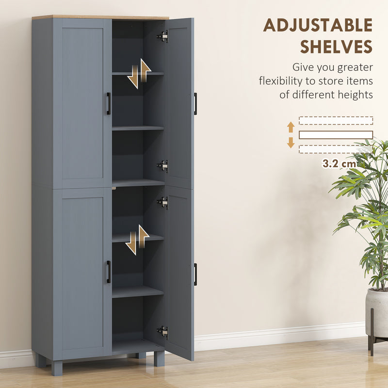 HOMCOM Modern Kitchen Cupboard Storage Cabinet with 4 Shelves