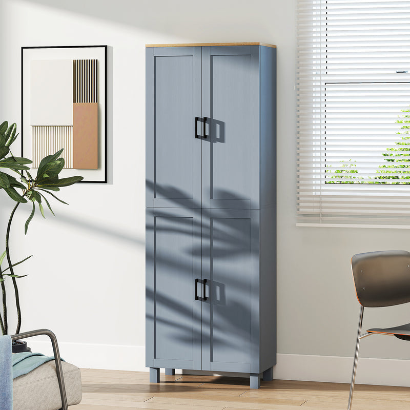 HOMCOM Modern Kitchen Cupboard Storage Cabinet with 4 Shelves