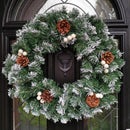 40cm Snow Tips Christmas Door Wreath for Indoor / Outdoor