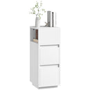 HOMCOM Slim Bedside Table, Bedside Cabinet with Open Shelf and 2 Drawers