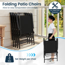 6 Pieces Patio Dining Set with Umbrella Outdoor Table and Chairs Set
