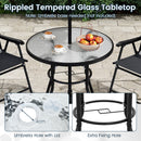 6 Pieces Patio Dining Set with Umbrella Outdoor Table and Chairs Set