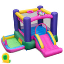 6-in-1 Inflatable Bounce House with Slide and Ball Pit Unicorn-Themed with 480W Blower