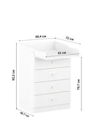 Changing Dresser 600 Shefa Kids, White