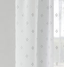 Destiny Silver Metallic Dimond Print On Sheer Fabric - Pair