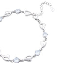 Modishion Delicate Open-Heart Bracelet With Cubic Zirconia