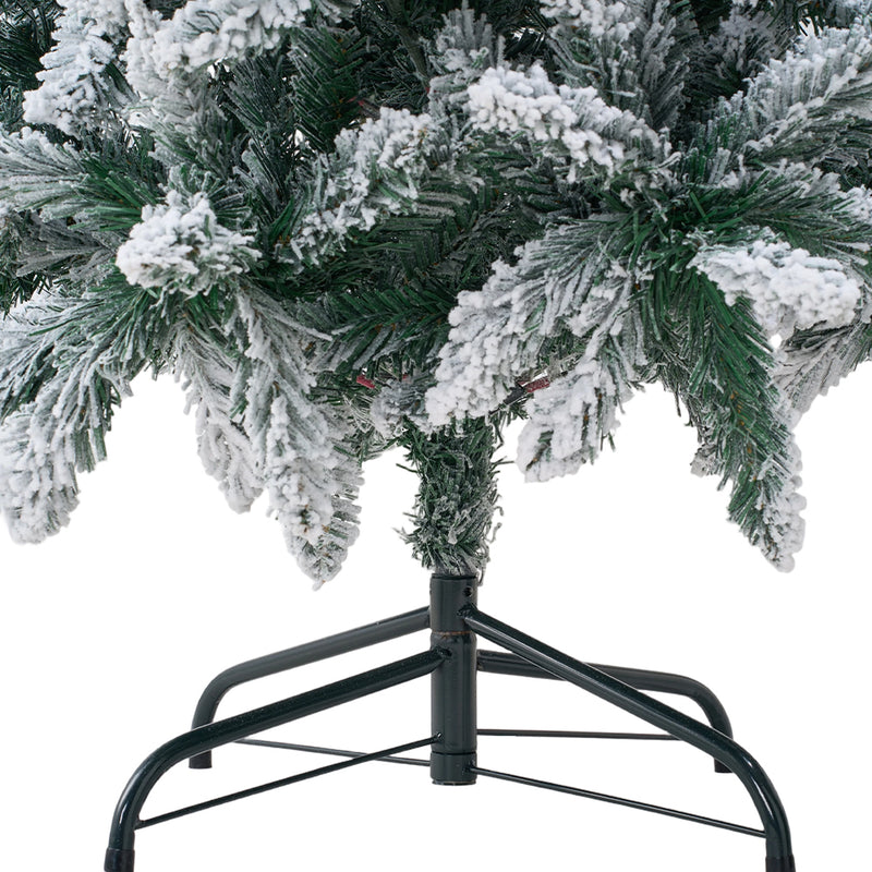 Lifeideas Flocked Christmas Tree with Sturdy X-Frame Stand