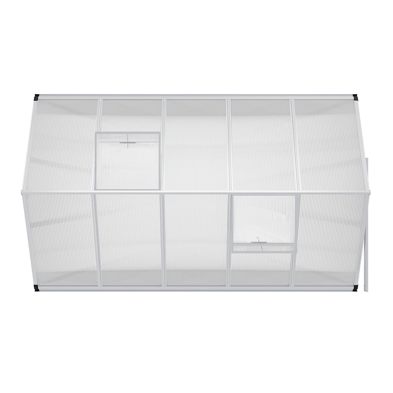 Breeins Large Aluminium Polycarbonate Garden Greenhouse