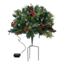 Lifeideas 1 Pack Artificial Pre-Lit Christmas Planter Bushes Decoration