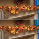 Artificial Maple Leaf Pumpkin Garland