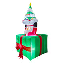 Lifeideas 6ft Christmas Inflatable Liftable Santa Claus with Gift Box Decorations