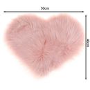 Lifeideas Heart Shaped Super Soft Shaggy Area Rug Pink