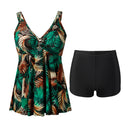 Two Piece Tankini Swimsuit With Double Shoulder Straps