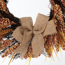 LED Golden Wheat Harvest Wreath