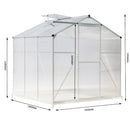 Breeins Aluminium Hobby Greenhouse with Base and Window Opening