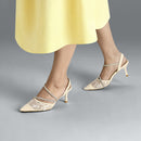 Elegant Slingback Kitten Heels