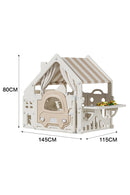 Kidkid Plastic Playhouse with Built-in Storage Rack and Building Block Table