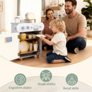 AIYAPLAY Wooden Dishwasher Playset, Kitchen Sink Toys with Accessories