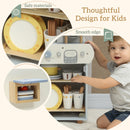 AIYAPLAY Wooden Dishwasher Playset, Kitchen Sink Toys with Accessories