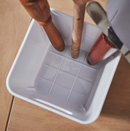 Small Studio Basket Square Ice White