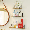 Livingandhome 3Pcs Rustic Metal Wood Floating Shelf Brackets