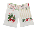 Strawberry Velour Tea Towel 3 Pack