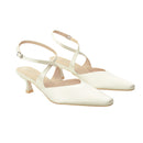 Kitten Heel Slingback Squared-off Closed Toe Heels Pumps