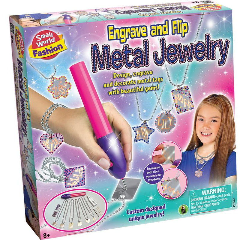 Engrave And Flip Metal Jewelry