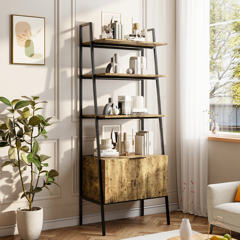 Livingandhome Industrial Style Wooden Bookshelf