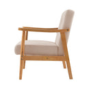 Livingandhome Modern Upholstered Armchair with Wooden Frame