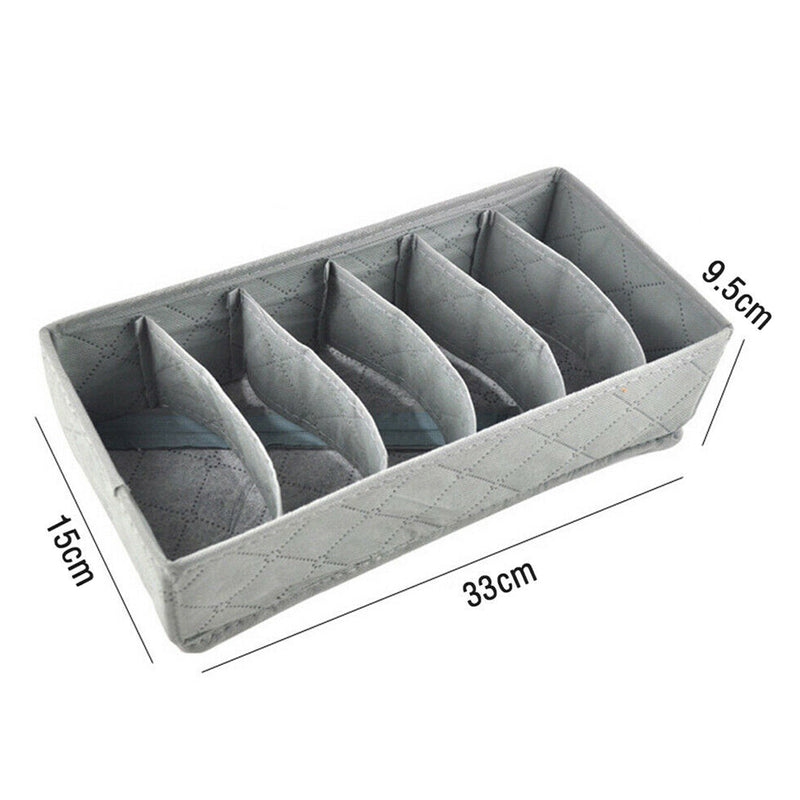 Lifeideas 3 Packs Underwear Drawer Organizer Storage Box Bra Tidy Socks Ties Draw Divider