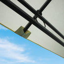 Athena 3m x 3m Steel Garden Gazebo Shelter With Polyester Cover (Beige)