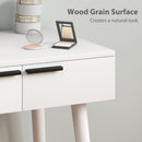 HOMCOM Dressing Table Vanity Set Make Up Desk With Mirror & Stool White