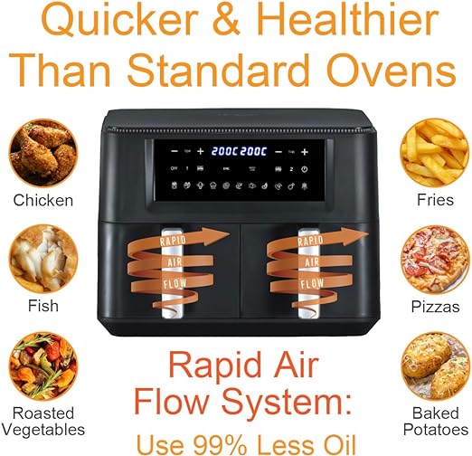 Quest 9l Dual Basket Airfryer