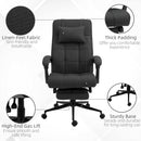Vinsetto Office Chair With Adjustable Height, Wheels, Footrest, Black