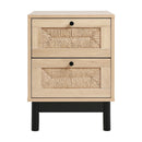 Livingandhome Compact Rectangular Woven Storage Cabinet