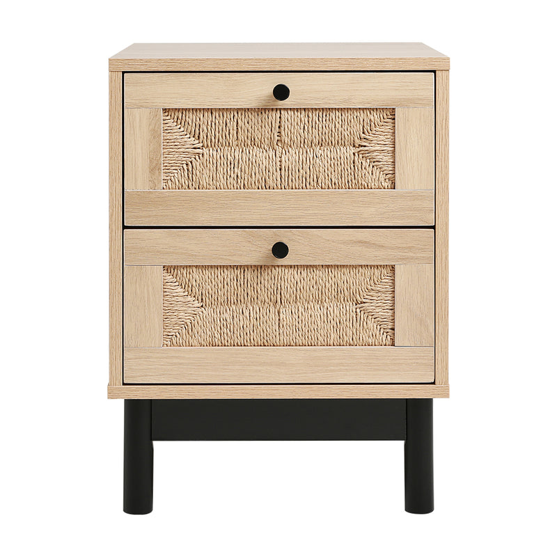 Livingandhome Compact Rectangular Woven Storage Cabinet