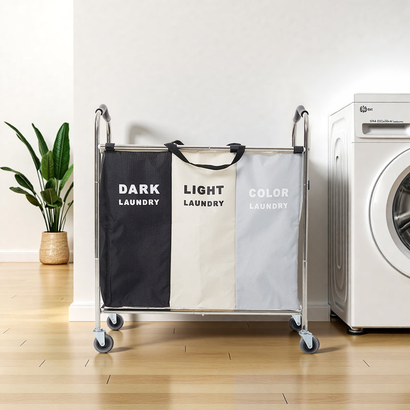 Lifeideas Laundry Storage Basket with Wheels and Handles