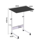 Livingandhome Adjustable Computer Standing Desk with Wheels