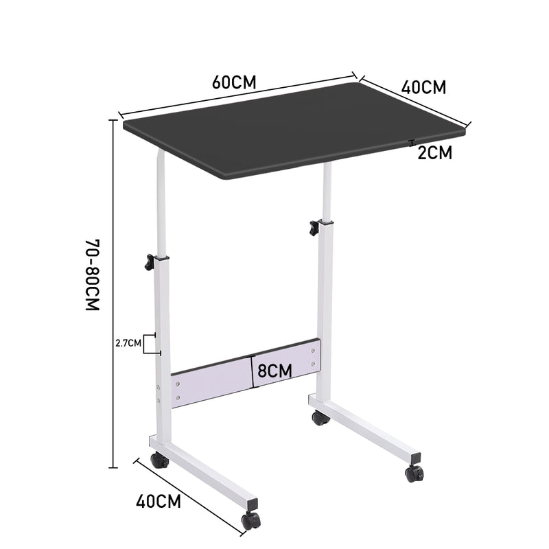 Livingandhome Adjustable Computer Standing Desk with Wheels