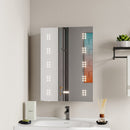 Livingandhome Wall Mount LED Mirror Cabinet with Demister Pad for Bathroom