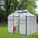 Breeins 6x6ft Aluminium Hobby Greenhouse With Window Opening