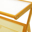 Livingandhome Small Bamboo End Table