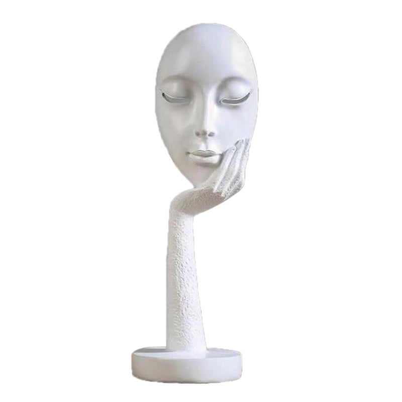 Lifeideas Abstract Resin Woman Face Statue Home Decoration