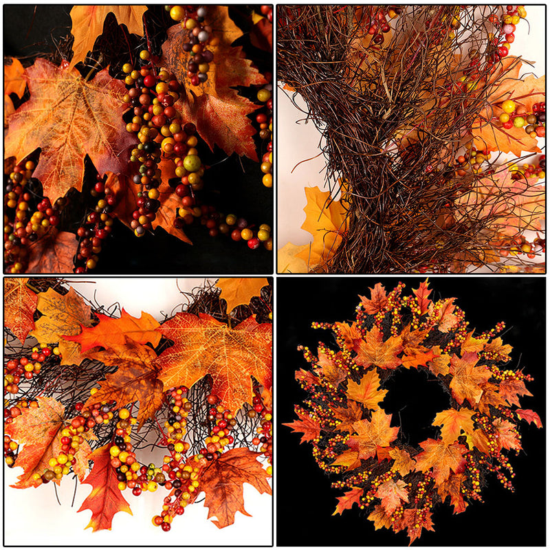 Artificial Fall Wreath With Berries
